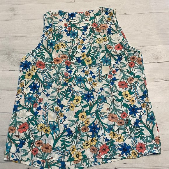 Violet + Claire Floral V-neck Sleeveless Blouse Tank medium - Picture 4 of 4